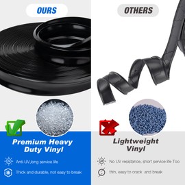 upuuup RV Trim molding Insert Screw Cover Trim Fits for RV Camper Travel (7/8" Black 100FT)…