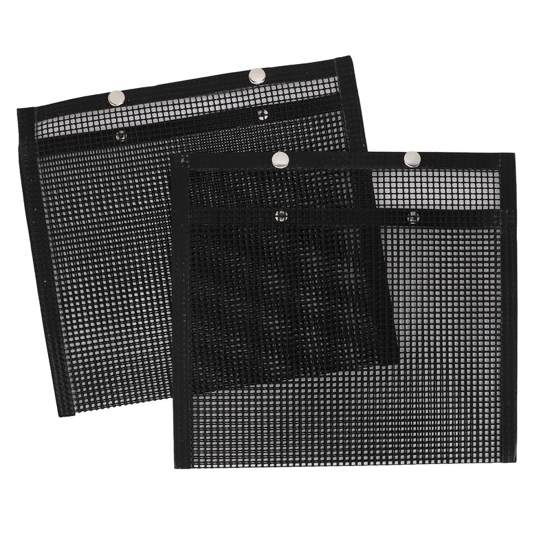 2 Pcs BBQ Mesh Grill Bags Reusable Glass Fibre Heat