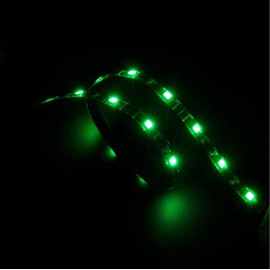 Akasa Vegas | LED Strip Light | Extendable LED Strip Light | 60cm | Green | for PC Case Lighting, Computer Case DIY Lighting | AK-LD02-05GN