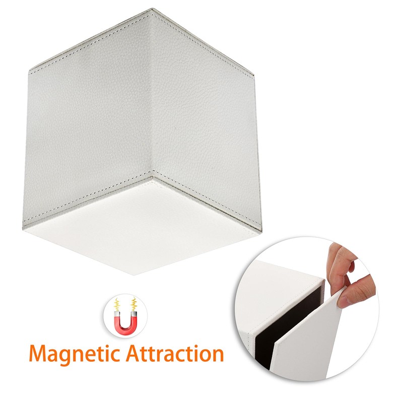 BTSKY PU Leather Cube Tissue Holder Box - Household/Office Square