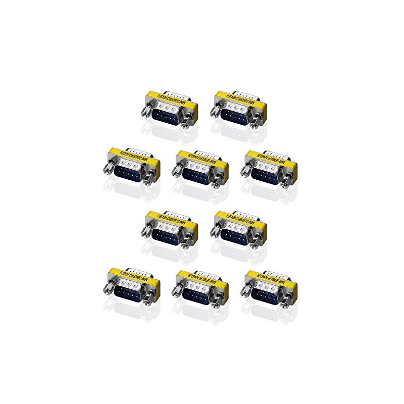 10 x 9 Pin Gender Changer Adapter Male Male Serial