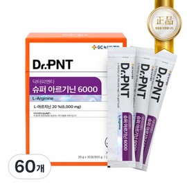 Dr. PNT Super Arginine 6000, 60 pieces, 30g / 닥터피엔티 슈퍼 아르기닌 6000, 60개, 30g