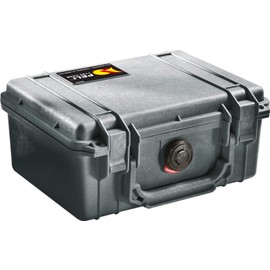 PELI 1120 Wasserdichtes Case für Optische und Elektronische Instrumente , IP67 Wasser- und Staubdicht, 2L Volumen, mit Schaumstoffeinlage (Anpassbar), Schwarz