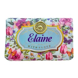 Elaine - Gift Soap Bar For Her Birthday Rose Scent Mum Grandmother Cleanser Lather Present Girl