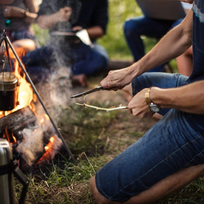 WORKPRO Folding Utility Knife & EDC Pocket Knife Wood Handle