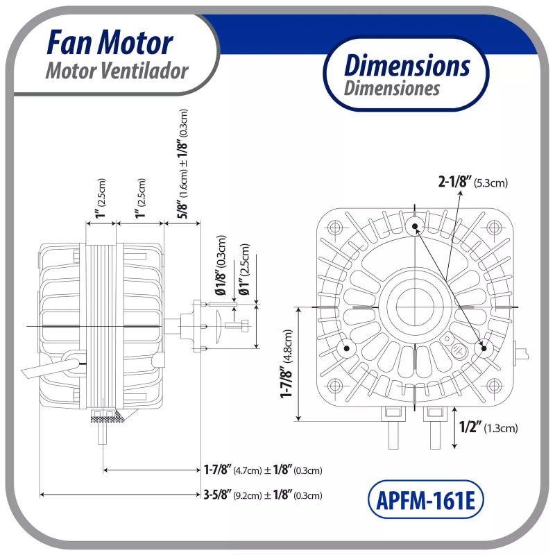 Appli Parts APFM-161E 16W refrigeration condenser and evaporator motor 115V