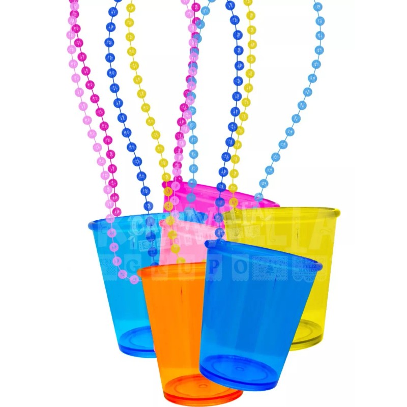 Grupo Carnavallia 12 Collares Shot Transparente Caballito Color Vaso Tequilero