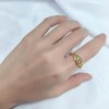 Lotus Flower Adjustable Ring for Women Girls Comfort Fit Hollow