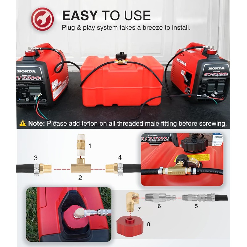 HND1.2CD Dual System Extended Run Generator Fuel Kit for Honda