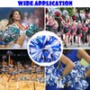 Hooshing 2PCS Cheerleading Pom Poms with Baton Handle Rainbow Blue