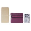 Ladies Genuine Leather Wallet with Key Ring, Purple, purse