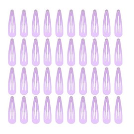 Pagabach 2 Inch Purple Hair Clips Barrettes Metal Snap Clips for Women Durable Water Drop Ideal Hair Accessories for Hairdressing Wedding and Everyday Use 20 pcs