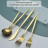 Evanda Gold Silverware Set 60 Piece Service for 12, Titanium