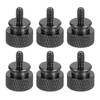 sourcing map 6Pcs #6-32 UNC Aluminum Thumb Screws, 12x16mm(ODxH) Computer