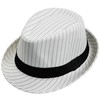 I LOVE FANCY DRESS LTD DELUXE PINSTRIPE TRILBY HAT WHITE