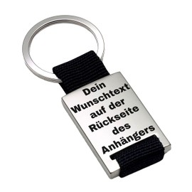Lieblingsmensch Engraved Stainless Steel Keyring with Textile Band | You are Braver & Loved More Than You Know | Motivational Gift for Special People | High-Quality Laser Engraving, Textile band