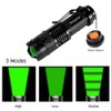 Souyos 3 Pack Green LED Flashlight,Zoomable Green Light Flashlight with