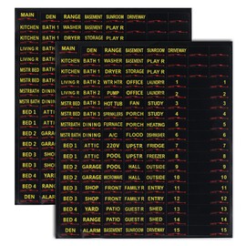 NQEUEPN 2 Sheets(258pcs) Circuit Breaker Labels, Self-Adhesive Breaker Box Labels Waterproof Fuse Box Stickers Electrical Breaker Panel Labels Stickers for House Commercial Use(Black)