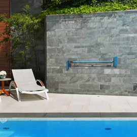 6 Pieces Pool Pole Hook Hanger Swimming Metal Brackets Pool Hook with 12 Pieces Screws for Telescopic Poles, Skimmers, Leaf Rakes, Net, Brush, Vacuum Hose, Garden and Pool Accessories (White)