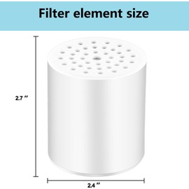 Fat-Cat 15 Stage Universal Shower Water Filter Cartridges Reduces Chemicals & Chlorine, Hard Water, Restores PH Balance- Replacement for All Similar Shower Systems (4 Pack)
