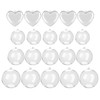 20 Decorative Balls, Transparent Decorations, Filled Plastic Balls, Party Decoration,