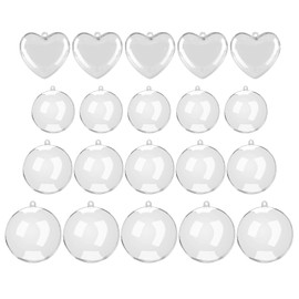 20 Decorative Balls, Transparent Decorations, Filled Plastic Balls, Party Decoration, Lobby Balls, Heart-Shaped Round Decorative Balls