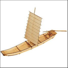 (Hot Tracks) DIY Wooden Model Assembly Kit Yellow Sailboat Junior YM-741 / (핫트랙스)DIY 나무 모형 조립 키트 황포돛배 주니어 YM-741