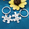 Best Friend Keyring for Him Her Couple Friendship Keychain Set