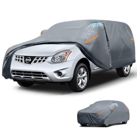 Waterproof Nissan Rogue(2007-2025) Car Cover with Breathable Vents, [2025 Upgrade] Premium Covers with Cotton Liner and Zipper Door, Sun Rain Snow Dust Uv Protection.(Gift with Towel)
