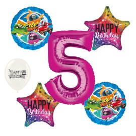 Combined Brands Top Wing Birthday Party Balloons (Pink Number 5)