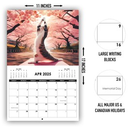 Yoga Kitties Wall Calendar 2025 | Funny Cat Themed Gifts For Cat Lovers Featuring Cats Doing Yoga in Beautiful Places
