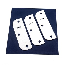 Door Hinge Shims (Set of 3) Hinge Spacer For Interior and Exterior Door Alignment - for 3.5", 4" and 4.5" Standard Hinges (Combo 1EA 1mm, 2mm, 3mm, White, 3.5-inch)