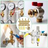 Brass Pipe Adapter, 12 Pieces 8 mm Barb x 3/4