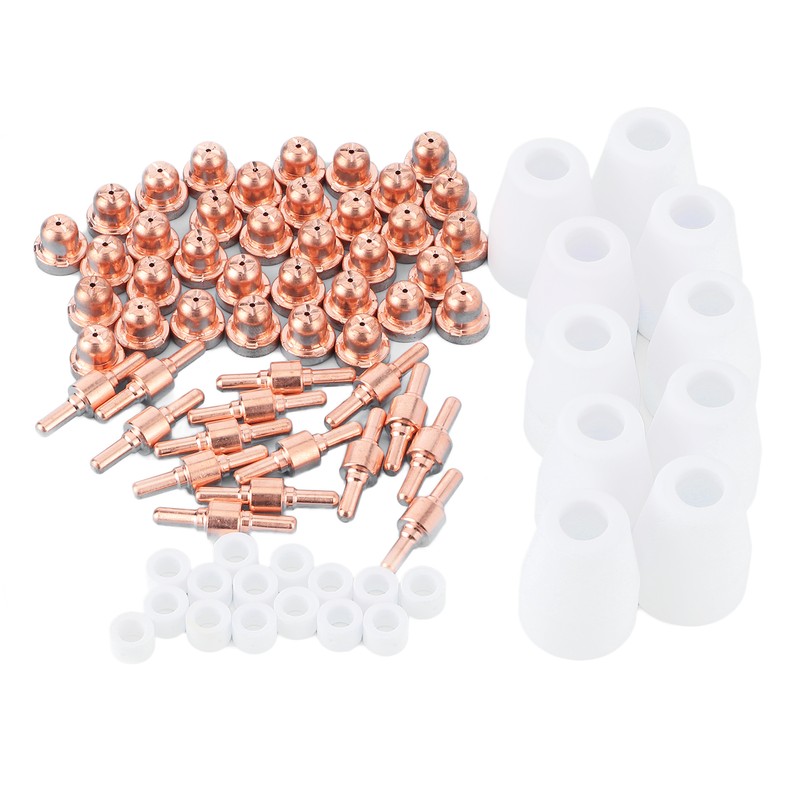 75Pcs Welding Nozzle Ceramic Contact Tip for LG‑40/PT‑31/CUT40/CUT50 Plasma Cutting