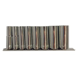 JET 8-Piece 3/8-inch Drive SAE, Deep, 6 Point, Chrome Socket Set, 601220