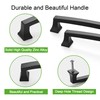 TUNNY 10 Pack Cabinet Handles-Matte Black 4"/102mm Screw Spacing Drawer