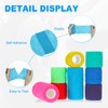 PATIKIL 1"/2"/3"/4" Self Adhesive Bandage Wrap, 16 Pcs 5 Yard