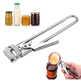 YANGWEN Jar Opener, Stainless Steel Manual Opener,Adjustable Non-Slip Jar Can Opener Remover Gripper Tool for Seniors Arthritis