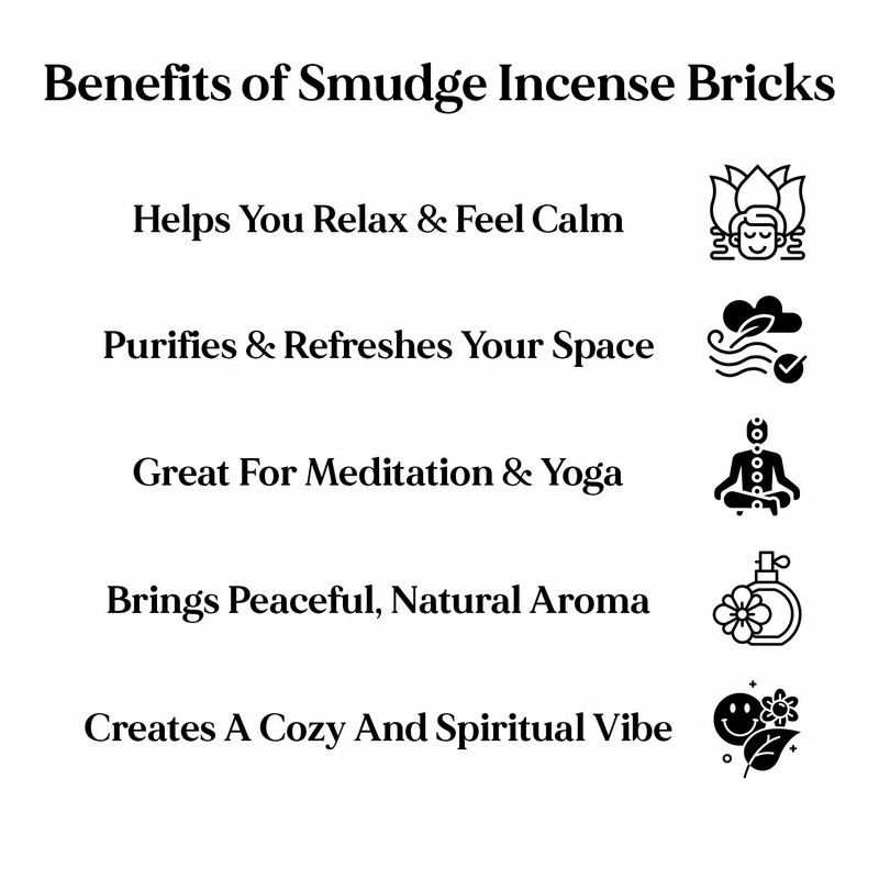 ISHOM | 7 Earthy Himalaya Smudge Incense Bricks|Pinon,Cedar,Juniper,Hickory,Alder, Mesquite and