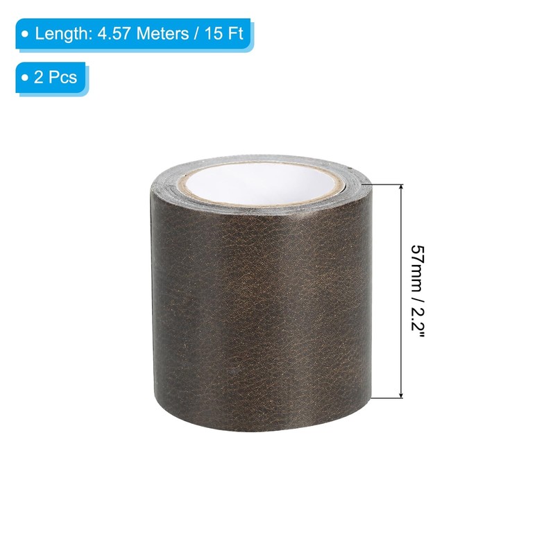PATIKIL Leather Repair Tape 2.2"X30', Self Adhesive Realistic Leather Textured
