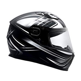 Typhoon Adult Full Face Motorcycle Helmet w/Drop Down Sun Shield DOT Certified - (Matte Grey, XX Large)
