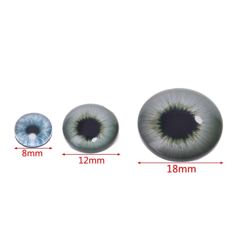 caralin 20Pcs Glass for Doll Eyes Animal Crafts Eyeballs for