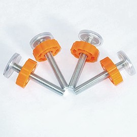 Pressure Baby Gates Threaded Spindle Rods, Walk Thru Gates Accessory Screw Bolts M10 x 80MM for Baby and child safety gate Stairway barrier Pet dog isolation fence 4 Pcs (Orange)