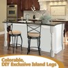 DoubleFill 2 Pcs Unfinished Kitchen Island Legs Farmhouse Solid Wood