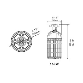 Halco ProLED ProLED 82380 - 150 Watt - LED Temporary Work Light 18,000 Lumens - 120-277 Volt