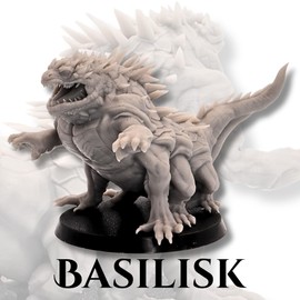 Basilisk Miniature Figure for 28mm Dungeons and Dragons Miniature Gaming, Tabletop Games Creature Beast Fantasy TTRPG Role Playing Games