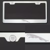 KA Mirror Chrome Jaguar Logo Laser Etched T304 Stainless Steel