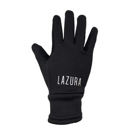 Lazura - Calgary Winter Riding Gloves | Soft Winter Gloves for Riding | Includes Reins Reinforcement | Thin Warm Gloves in Black | Unisex Riding Clothing in Size XS