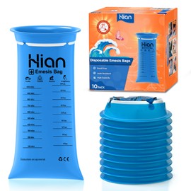 Hion Spit Bags Pack of 10 Opaque Poop Bags with Mouthpiece