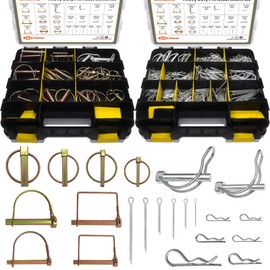 380 Pcs Heavy Duty Pin Kit, Hitch, R, Hair, Lynch, PTO Pins for Trucks, Trailers, Tractors, Mowers, Accessories, Farm, Lawn, Hitches, Garden